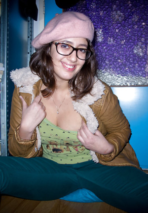 300px x 430px - Youthful chubby lady Ariel D plays in eyewear and flashes her large natural  breasts - Nerd Nudes