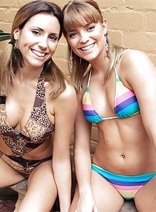 Two Aussie amateur sisters stripping