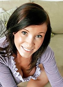 Curvy busty Aussie amateur Jasmine masturbating at home with her dildo